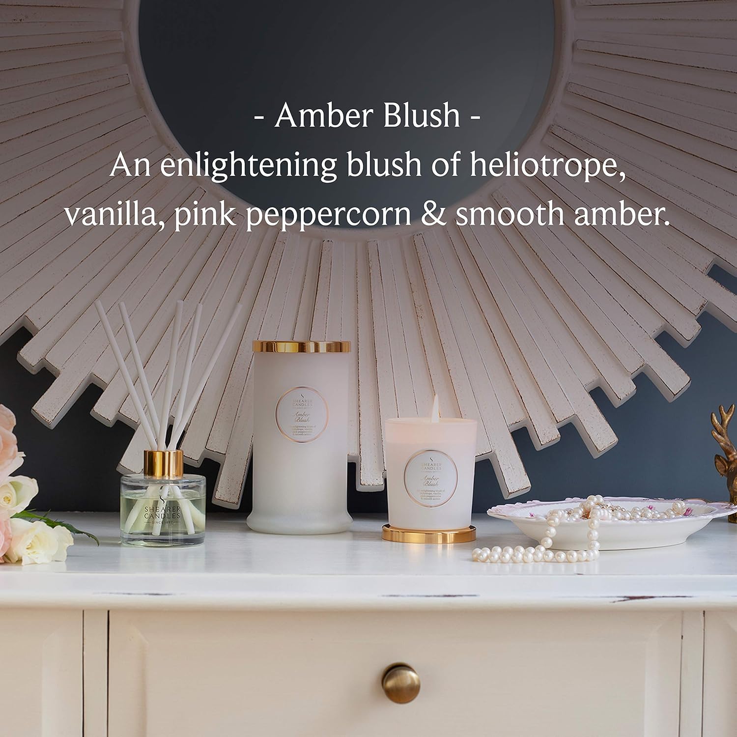 Amber Blush Scented Candle in a Tin