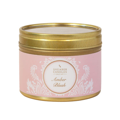 Amber Blush Scented Candle in a Tin