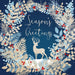 Stag & Wreath - Pack of five Charity Christmas cards (137 x 137mm) and envelopes.