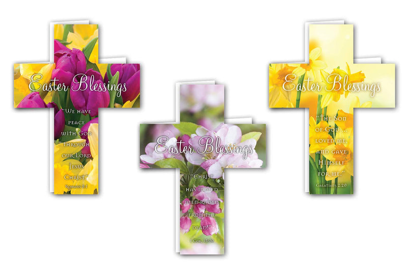 Easter Mini Crosses: Assorted Pack of 24 with Envelopes