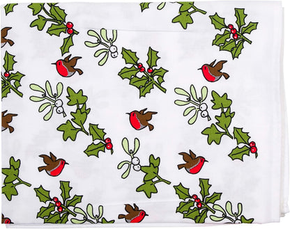 Alison Gardiner Christmas Tea Towel Holly and Ivy Design 100% Cotton