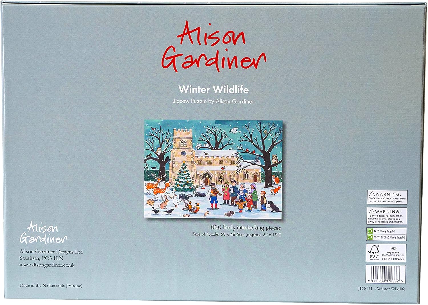 Alison Gardiner Designs - 1000 Piece Christmas Jigsaw Puzzle - Winter Wildlife