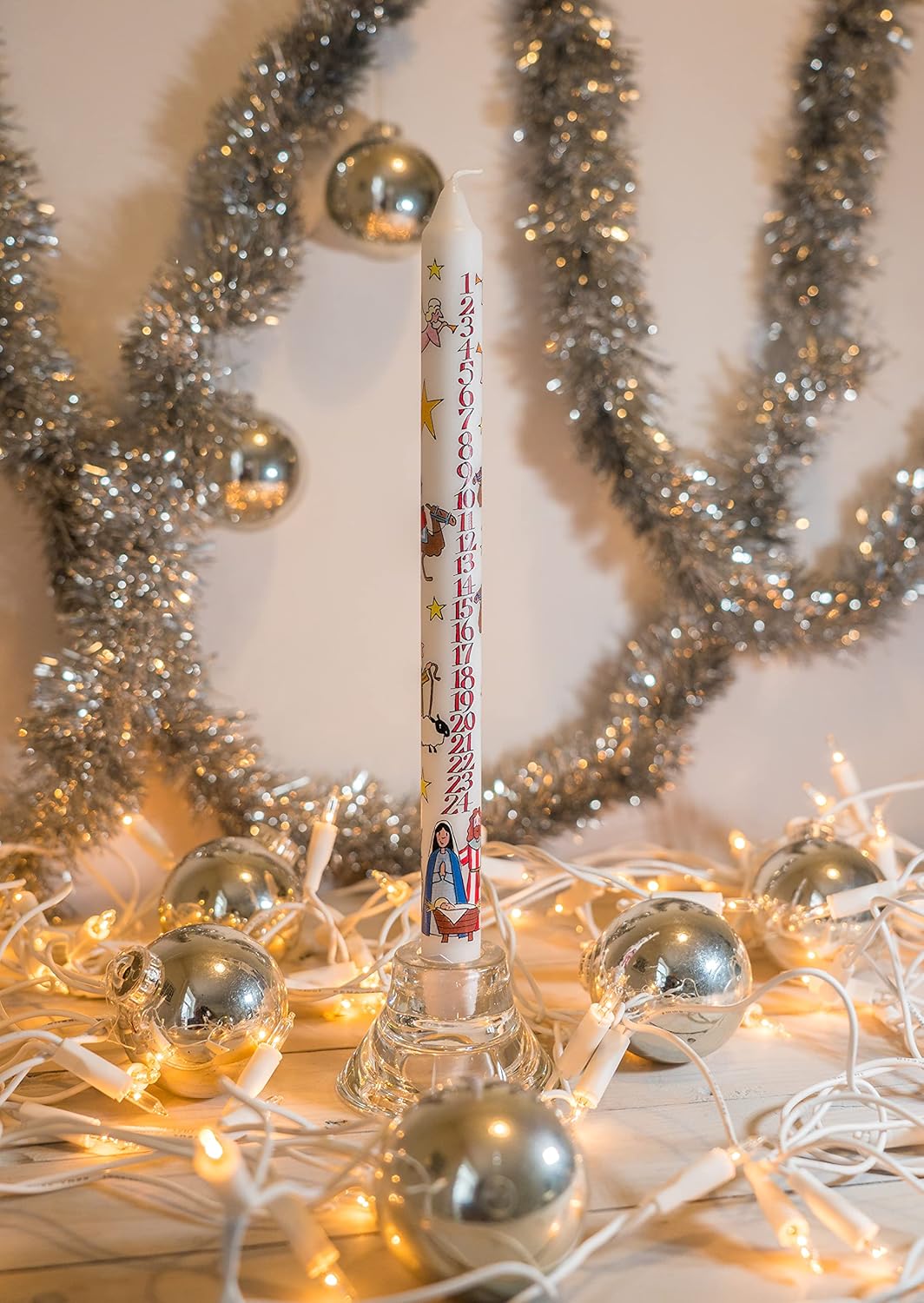 Nativity Advent Dinner Candle