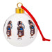 Alison Gardiner Fine Bone China 6 Centimetre Christmas Tree Bauble (Scottish Pipers