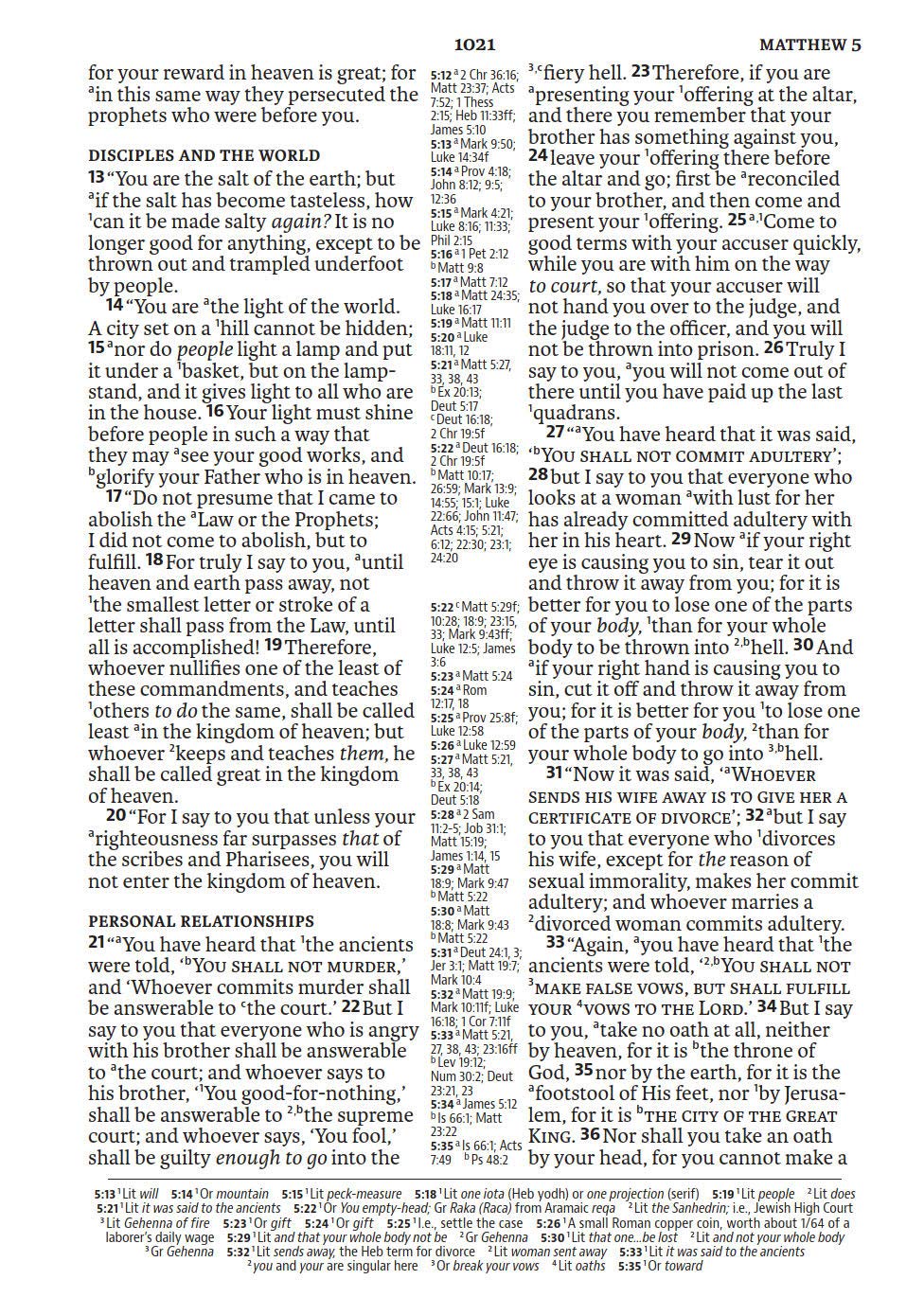 NASB 2020 Large Print Ultrathin Reference Bible, Blue