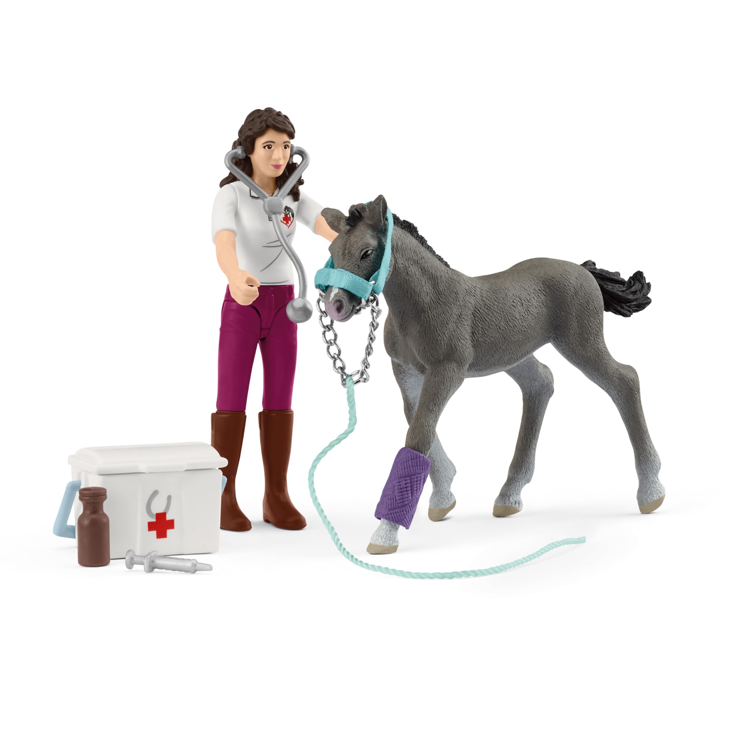 Schleich Horse Club mevr. Kramel met veulen 42752