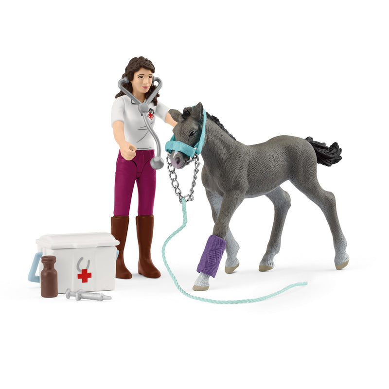 Schleich Horse Club mevr. Kramel met veulen 42752