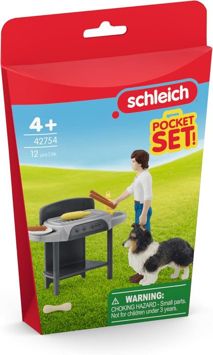 Schleich Horse Club Barbecue met Tom 12-delige zakset voor meisjes en jongens vanaf 4 jaar