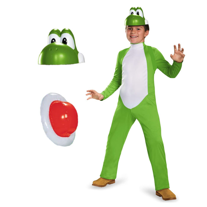 Nintendo Super Mario Brothers Yoshi Deluxe Costume per bambini L