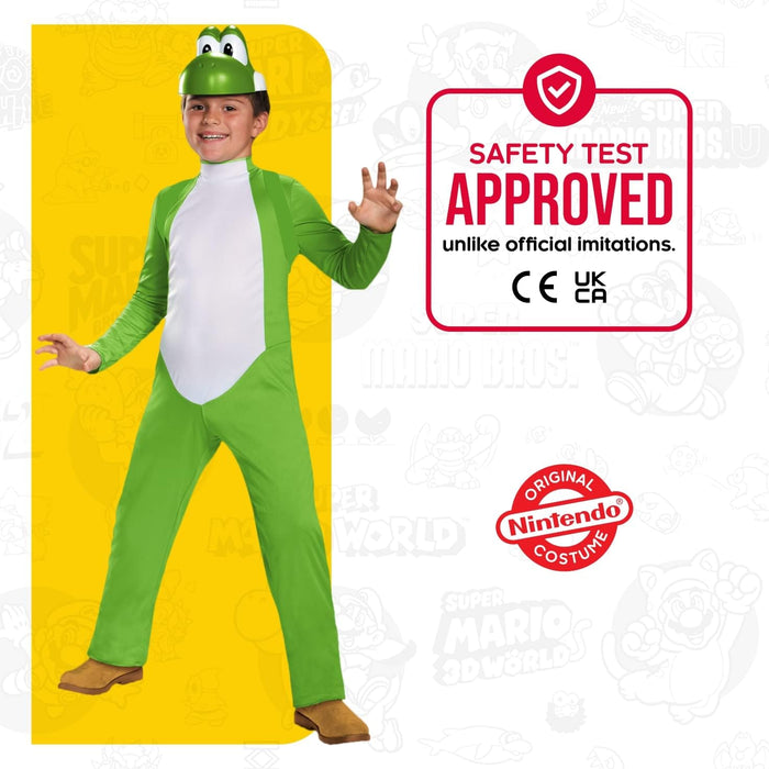 Nintendo Super Mario Brothers Yoshi Deluxe Costume per bambini L