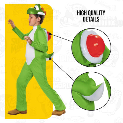 Nintendo Super Mario Brothers Yoshi Deluxe Costume per bambini L
