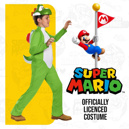 Nintendo Super Mario Brothers Yoshi Deluxe Costume per bambini L