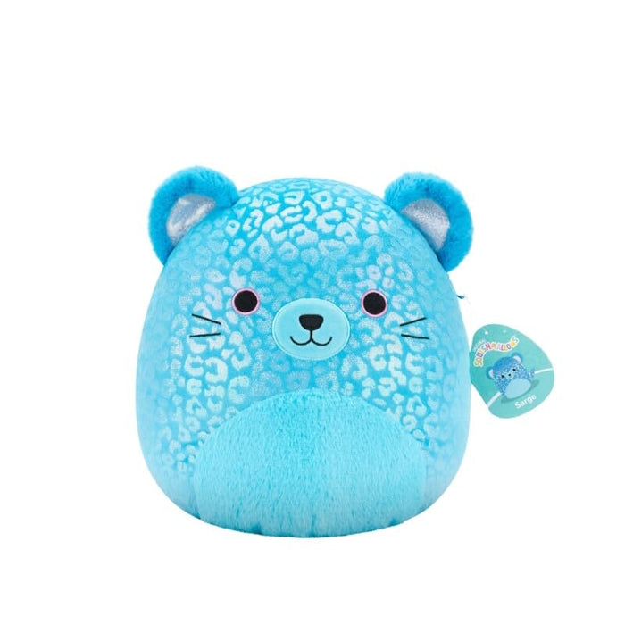 Squishmallows SQCR07674 - Sarge der Blaue Jaguar 30 cm, offizielles Jazwares Plüsch, superweiches Kuscheltier