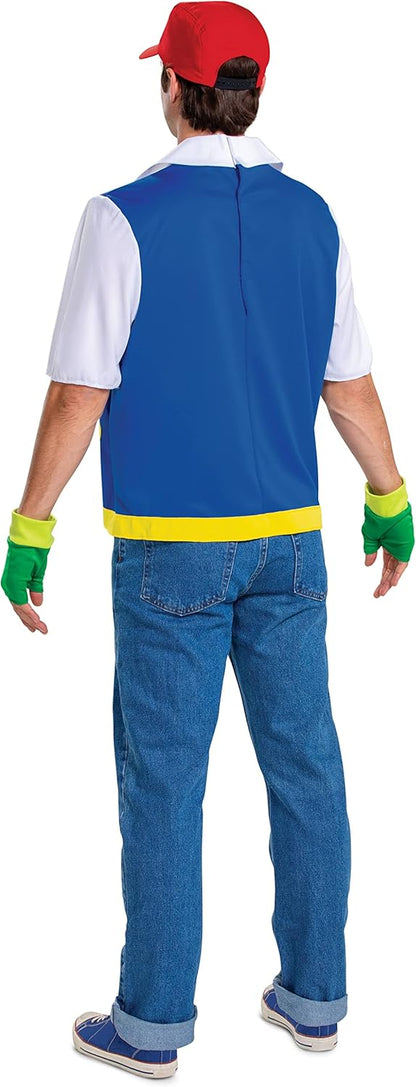 Disguise - PokTmon Adults Classic Costume - Master Ash Ketchum (120069Sm-20L)
