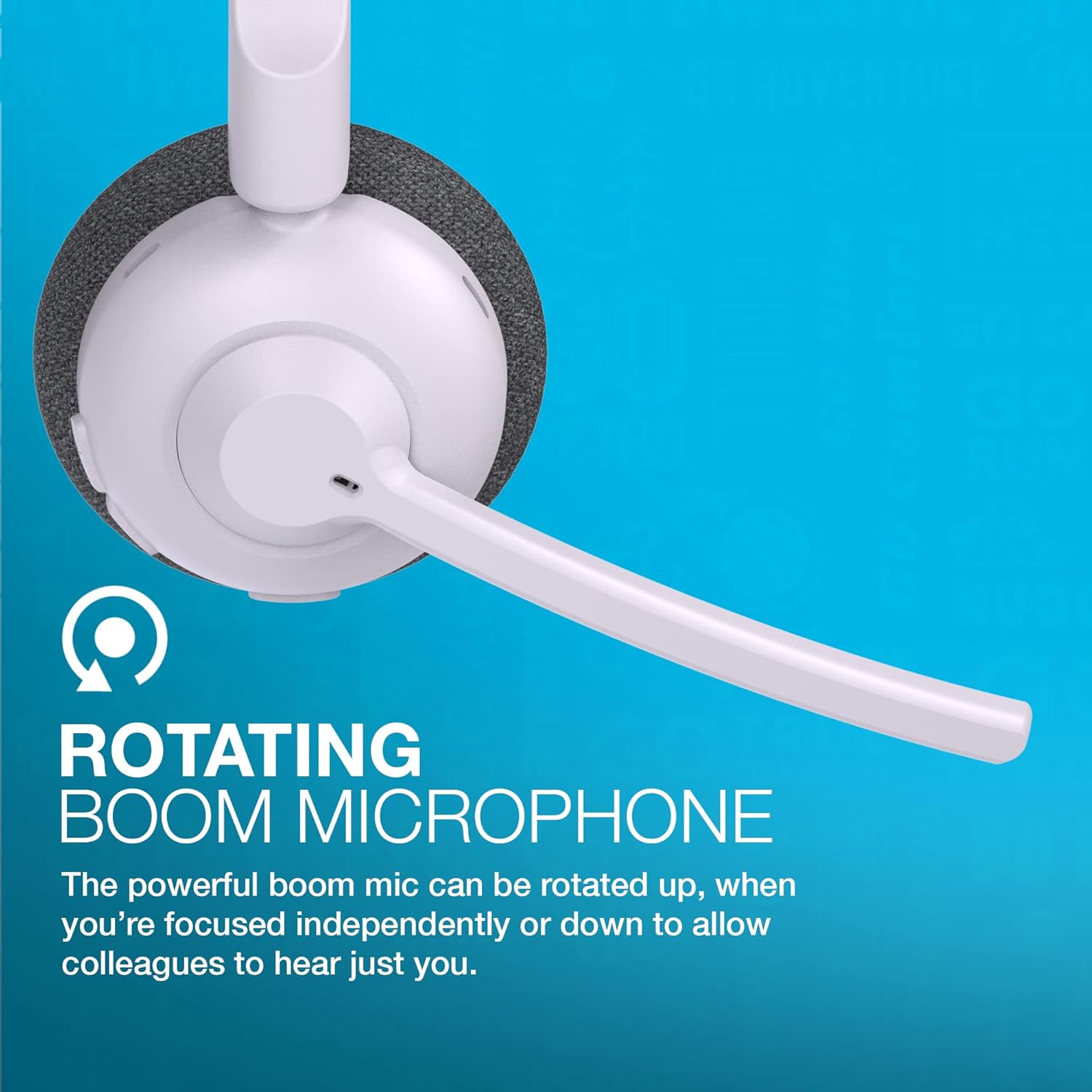 JLab Go Work Pop Wireless Headsets with Microphone - 50+ H Bluetooth Computer Headset, Multipoint Connect, On Ear Wireless Office PC Laptop Headphones with Microphone, Lilac