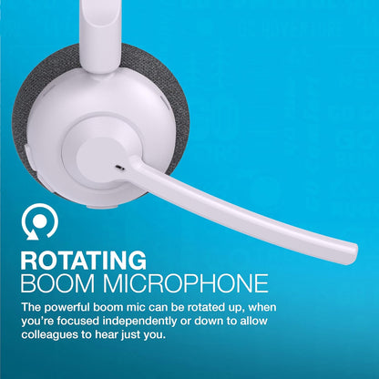 JLab Go Work Pop Wireless Headsets with Microphone - 50+ H Bluetooth Computer Headset, Multipoint Connect, On Ear Wireless Office PC Laptop Headphones with Microphone, Lilac