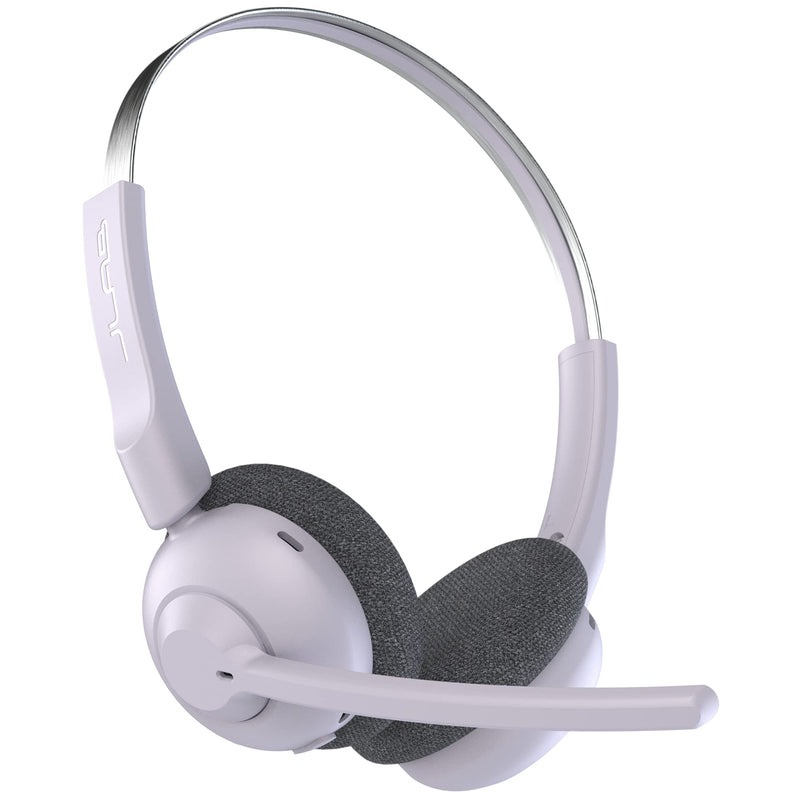 JLab Go Work Pop Wireless Headsets with Microphone - 50+ H Bluetooth Computer Headset, Multipoint Connect, On Ear Wireless Office PC Laptop Headphones with Microphone, Lilac