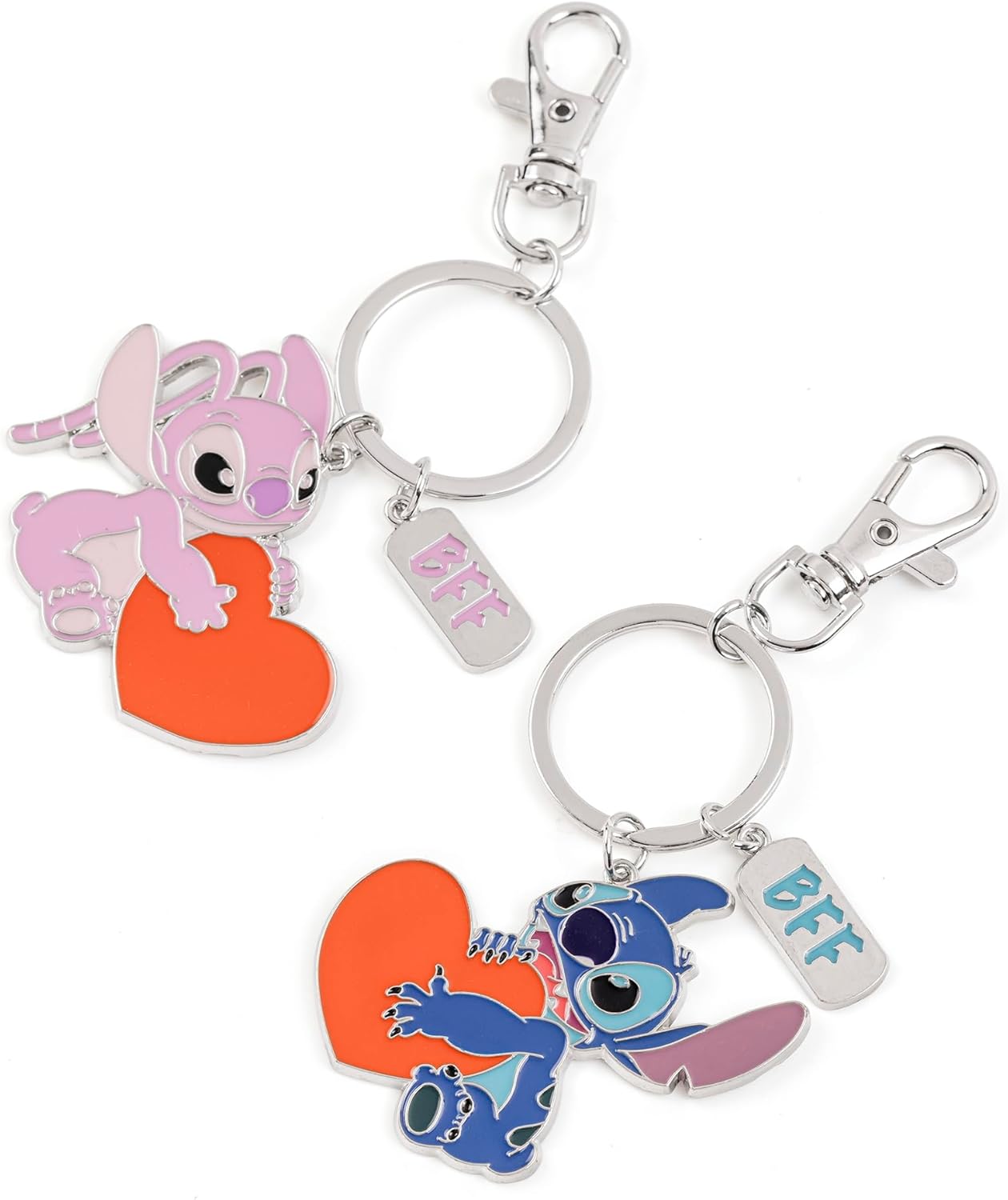 Stitch & Angel BFF Keychain Set