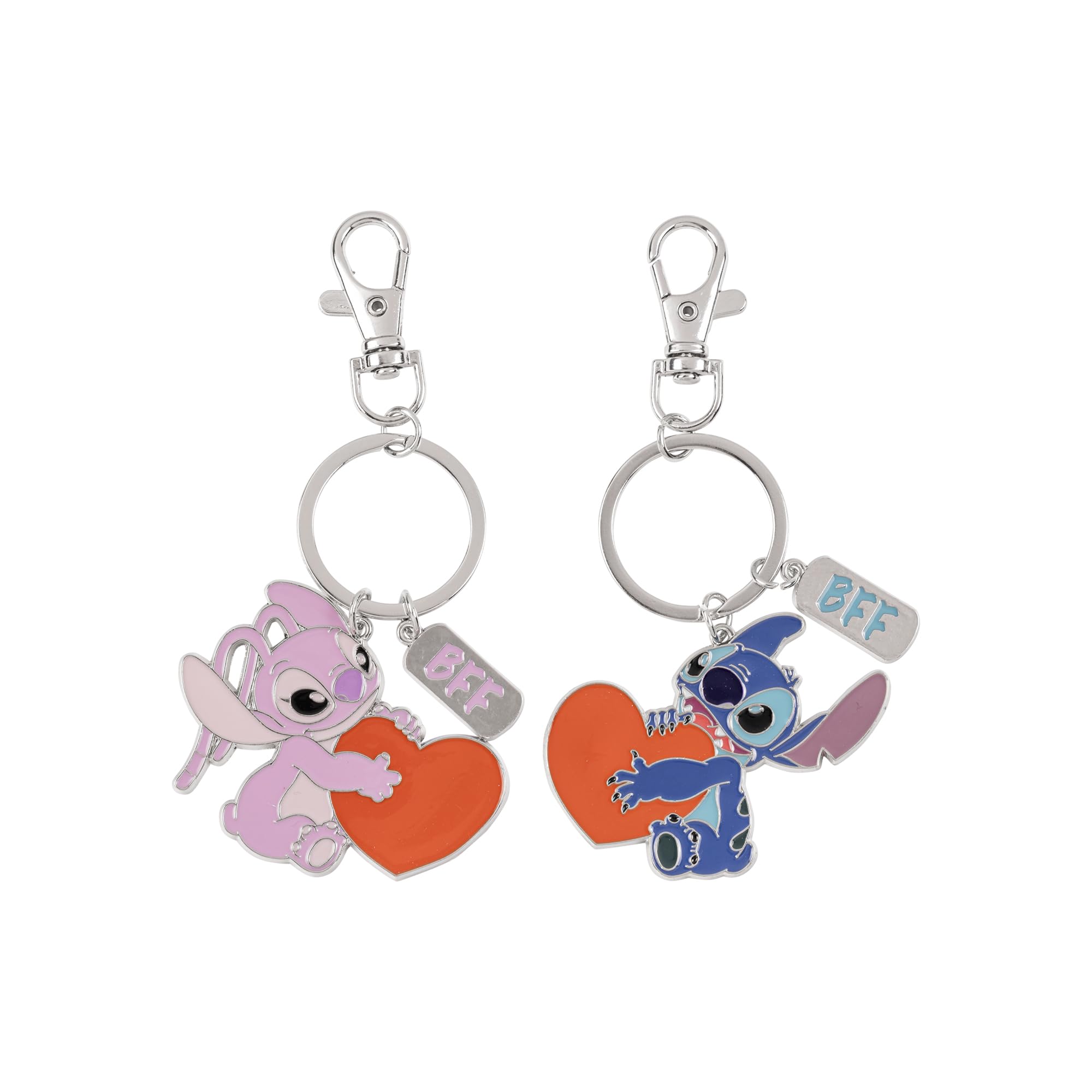 Stitch & Angel BFF Keychain Set
