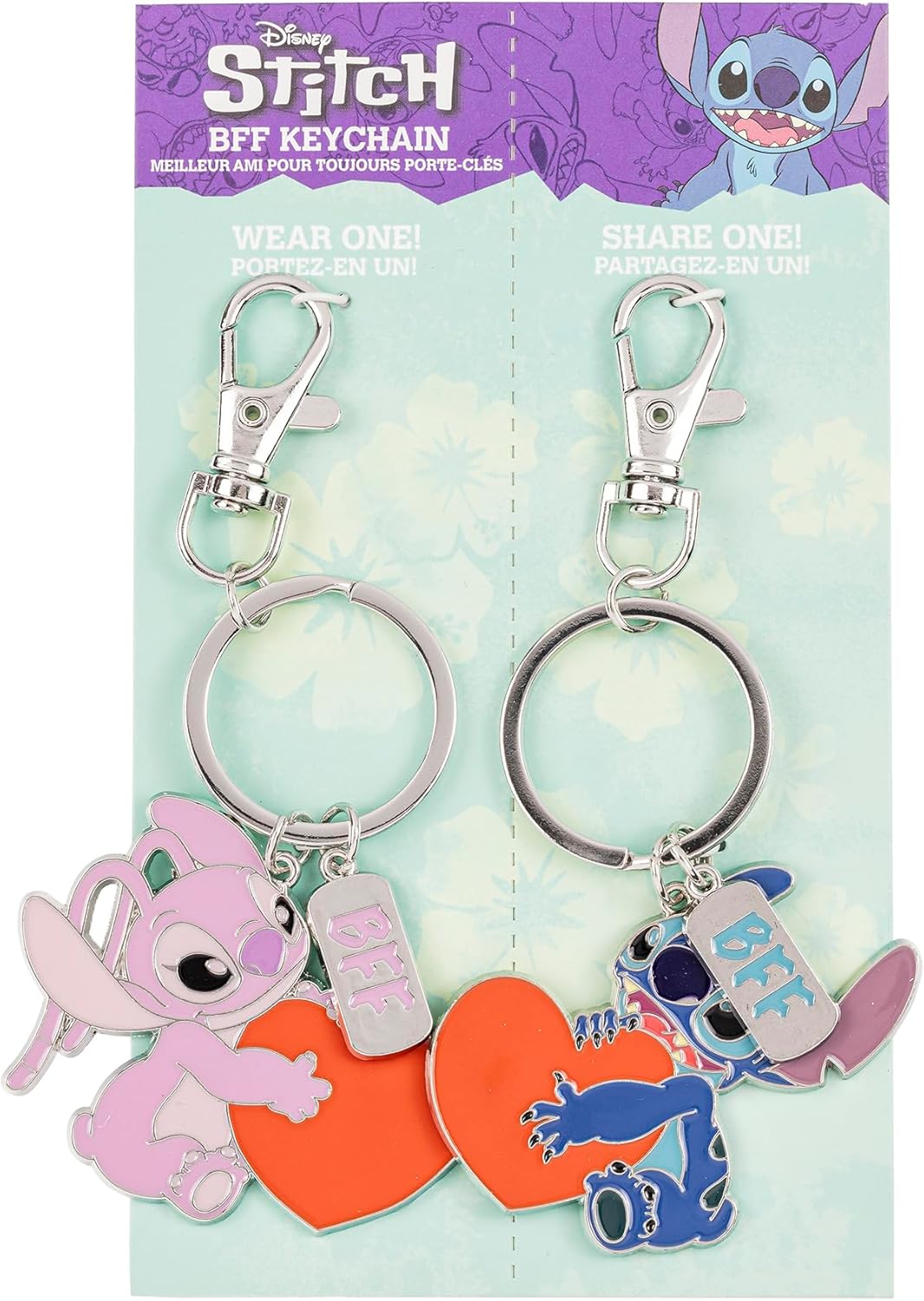 Stitch & Angel BFF Keychain Set