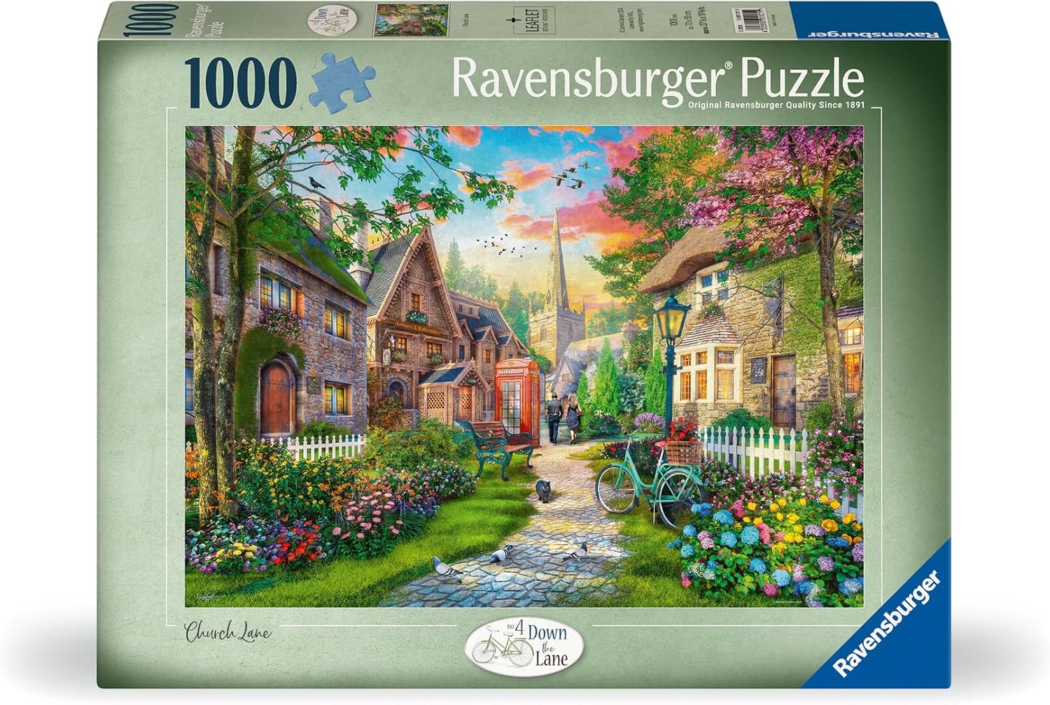 Ravensburger Down the Lane No.4 Church Lane 1000 Piece Jigsaw Puzzles for Adults and Kids Age 12 Years Up