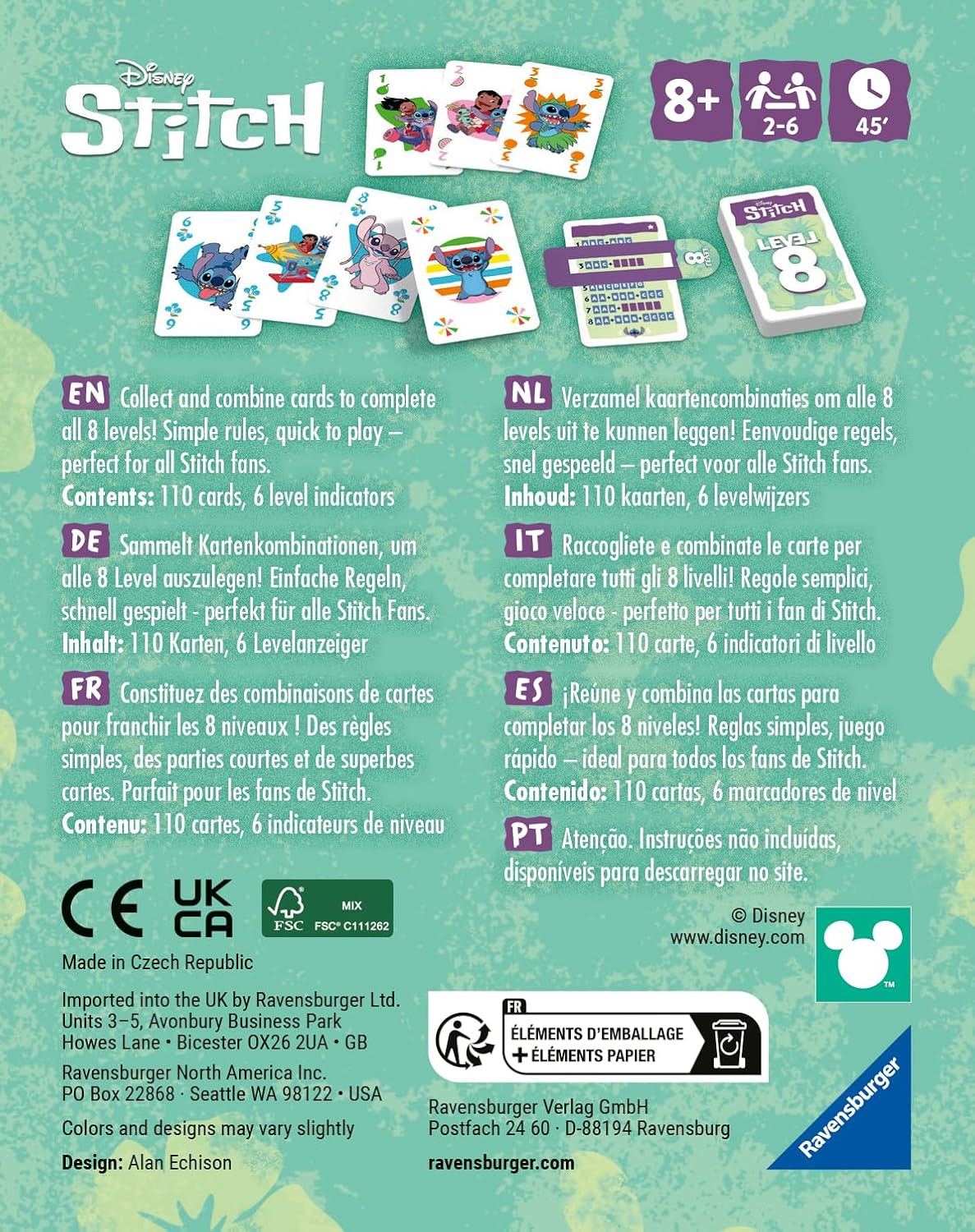 Disney Stitch Level 8® - Kartenspiel ab 8 Jahre