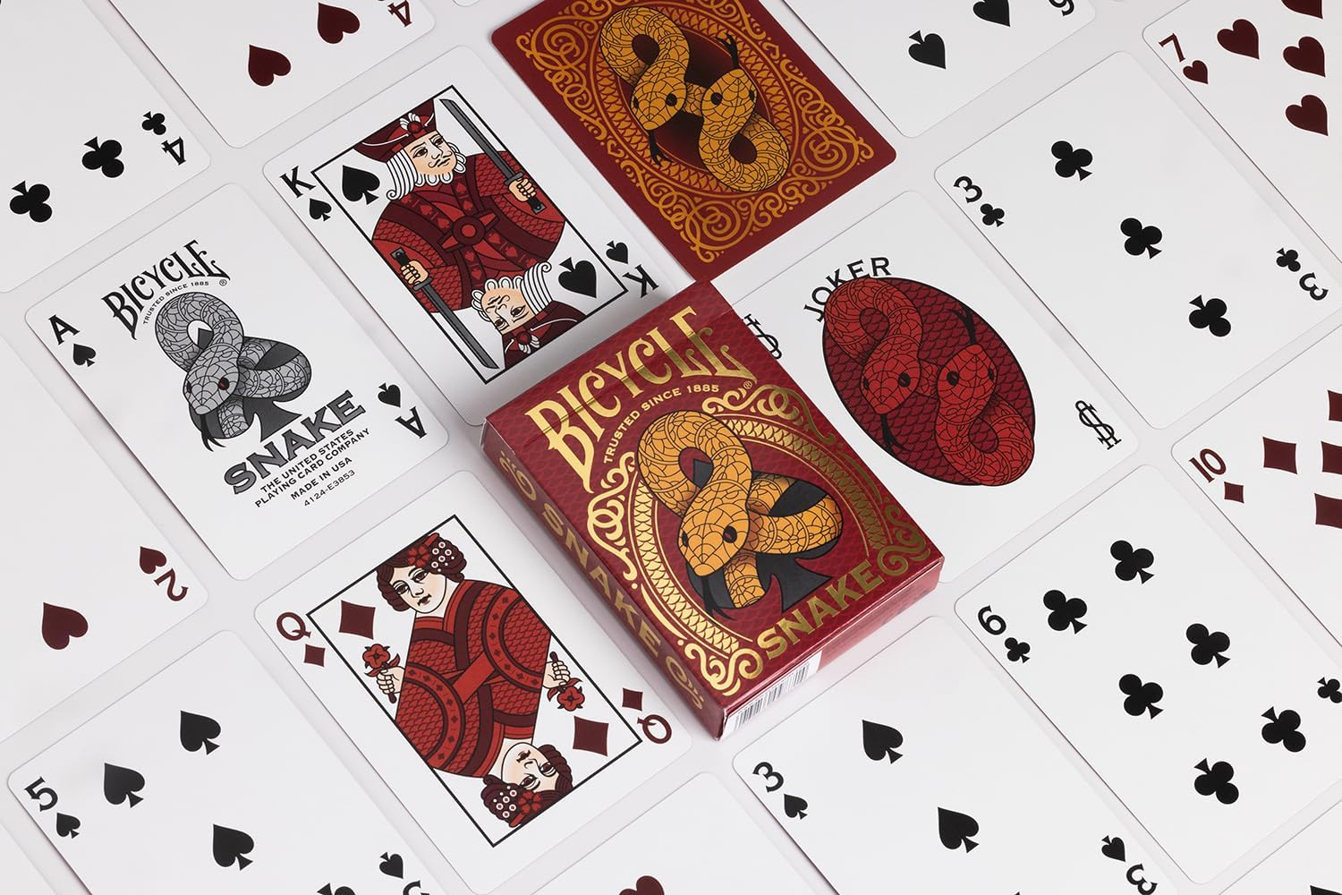Bicycle - Game of 54 Snake Cards - Chinese Zodiac Edition - Year of the Snake - Playing Cards - Poker Format, Yellow