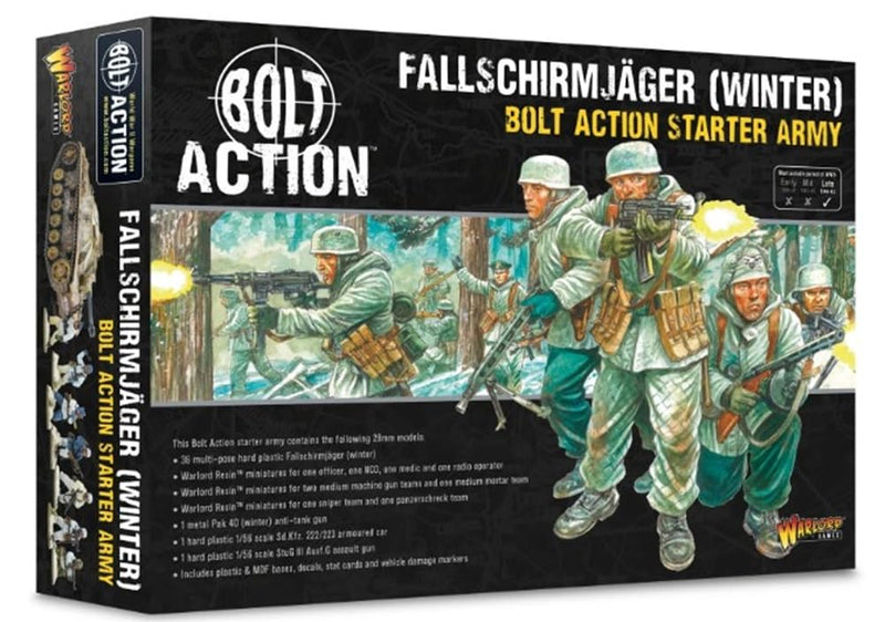 Fallschirmjager Winter Starter Army - 28mm Scale Miniatures for Bolt Action Highly Detailed World War 2 Miniatures for Table-top