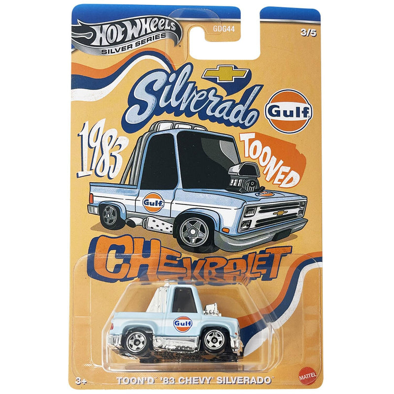 Hot Wheels Silver Series - Gulf Toon'd 83 Chevy Silverado/Toys