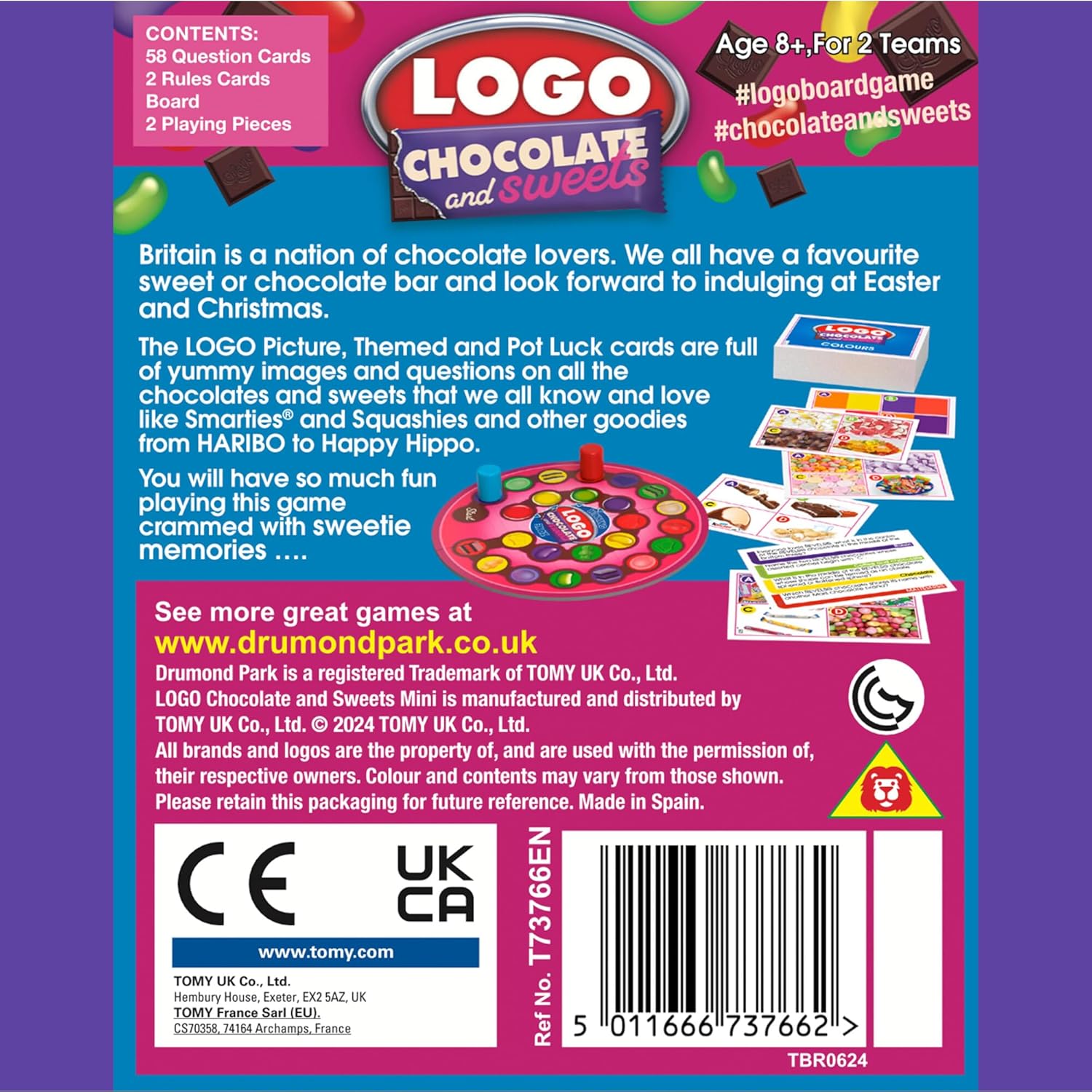 Drumond Park Logo Chocolate & Sweets Mini Board Game | Fun for Groups – Adults & Families | Travel-Size Trivia Game | Perfect for Parties & Game Nights