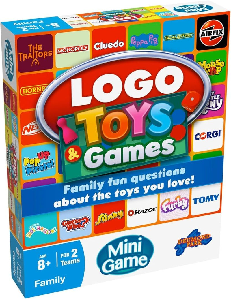 Drumond Park Mini-Brettspiel mit Logo, Spielzeug ab 3 Jahren, Spaß für Gruppen, Erwachsene und Familien, Trivia-Spiel in Reisegröße, ideal für Partys, Spielabende und Urlaubsspaß