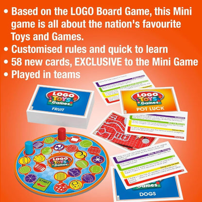 Drumond Park Mini-Brettspiel mit Logo, Spielzeug ab 3 Jahren, Spaß für Gruppen, Erwachsene und Familien, Trivia-Spiel in Reisegröße, ideal für Partys, Spielabende und Urlaubsspaß
