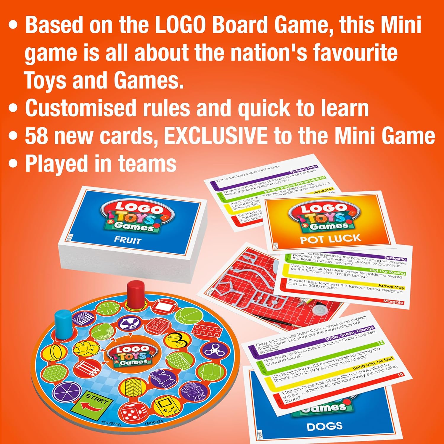 Drumond Park LOGO Toys & Games Mini Board Game | Fun for Groups – Adults & Families | Travel-Sized Trivia Game | Ideal for Parties, Game Nights & Holiday Fun