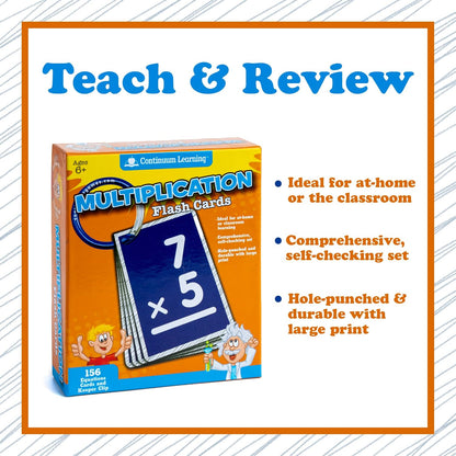 Continuum Learning Multiplication Flash Cards