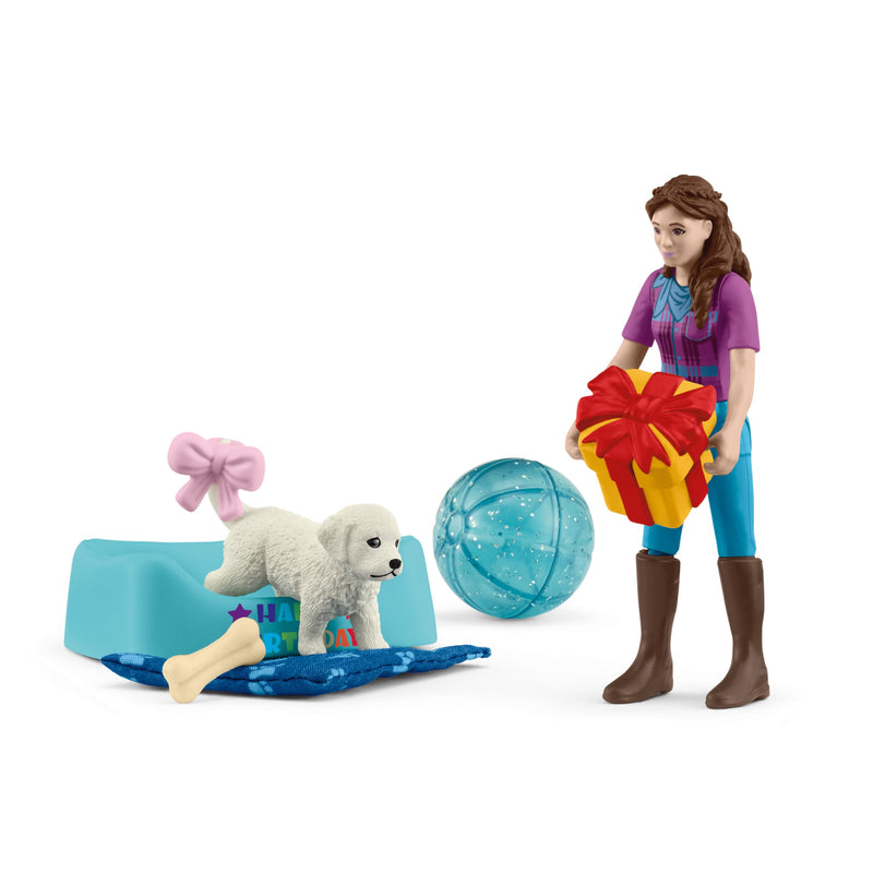 Schleich Horse Club Birthday Party with Lisa 12 Piece Pocket Set for Girls and Boys Ages 4+