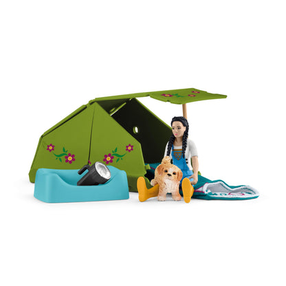 Schleich Horse Club Camping Adventure with Kim 10 Piece Pocket Set for Girls and Boys Ages 4+