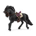 Schleich HORSE CLUB - Pura Raza Espanola Stallion and Accessories - 15cm Collectable, Realistic Toy Horse Figurine for Girls and Boys. Durable Figure for Fun Imaginative Play. Kids Toys Ages 5+ 42707