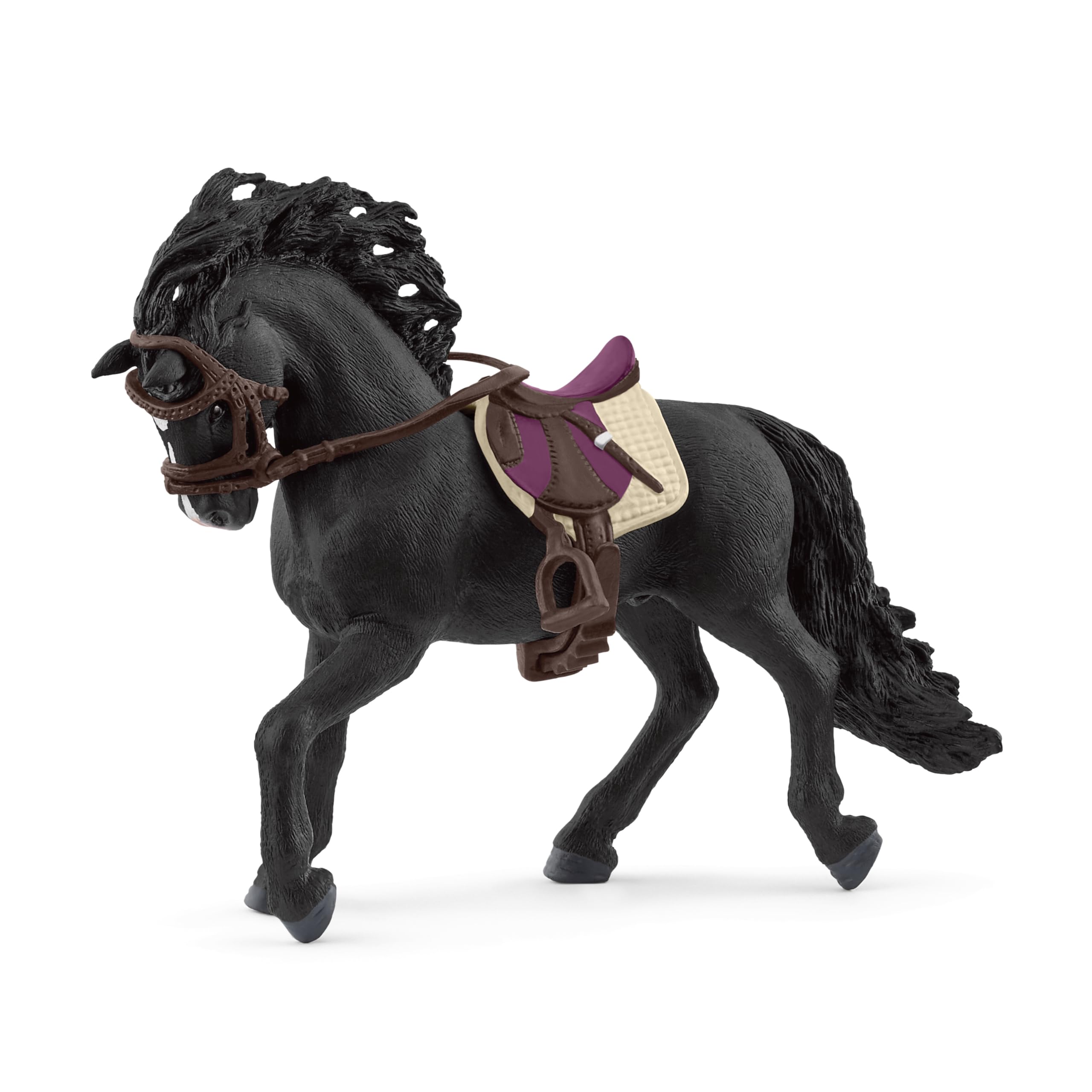 Schleich HORSE CLUB - Pura Raza Espanola Stallion and Accessories - 15cm Collectable, Realistic Toy Horse Figurine for Girls and Boys. Durable Figure for Fun Imaginative Play. Kids Toys Ages 5+ 42707