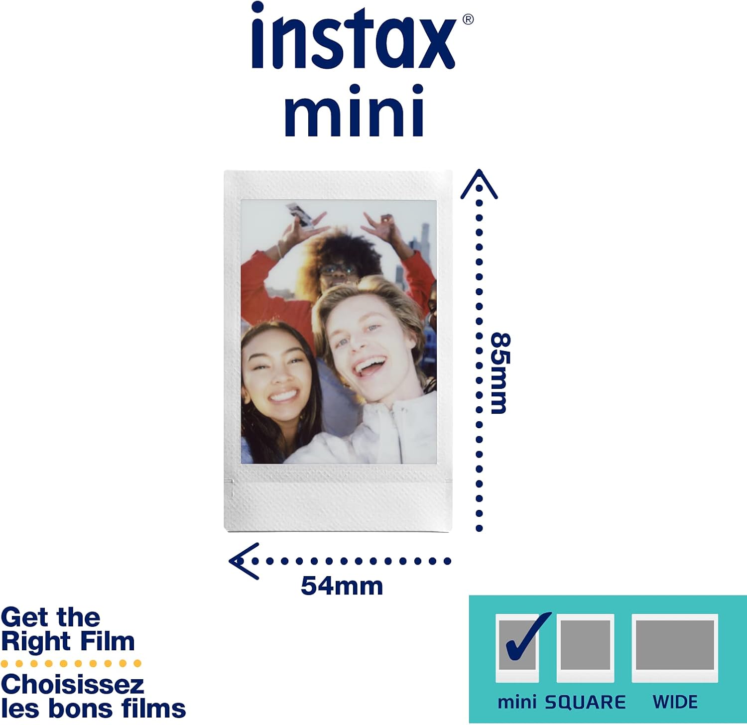 instax mini instant film, Blue Marble border, 10 shot pack, suitable for all instax mini cameras and printers