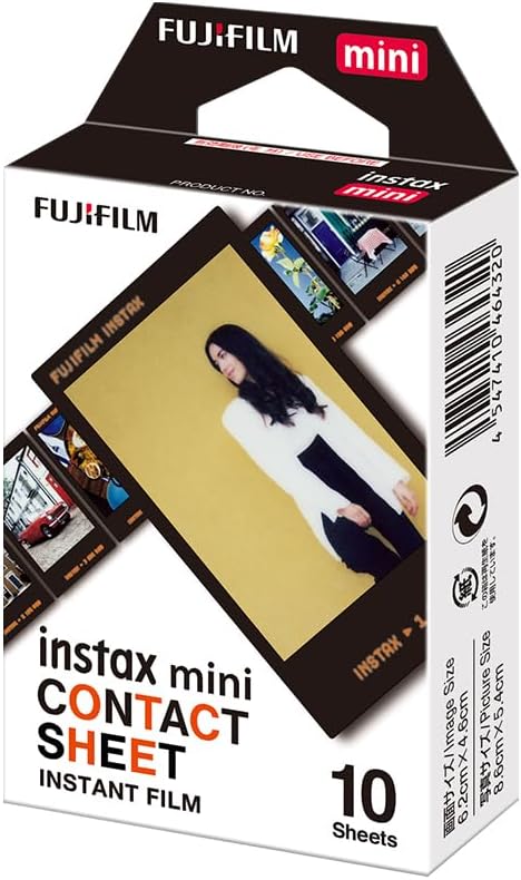 instax mini instant film Contact Sheet border, 10 shot pack, suitable for all instax mini cameras and printers