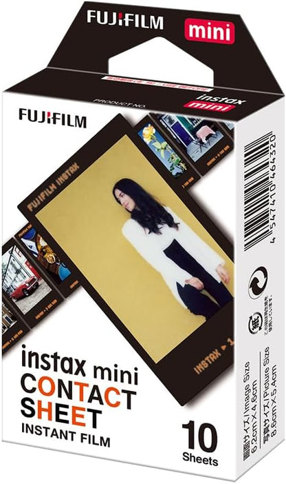 instax mini instant film Contact Sheet border, 10 shot pack, suitable for all instax mini cameras and printers
