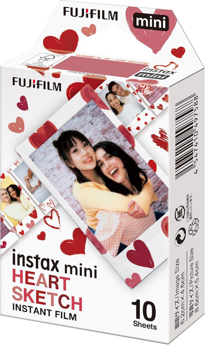 instax mini film 10 shot pack, HEARTS border