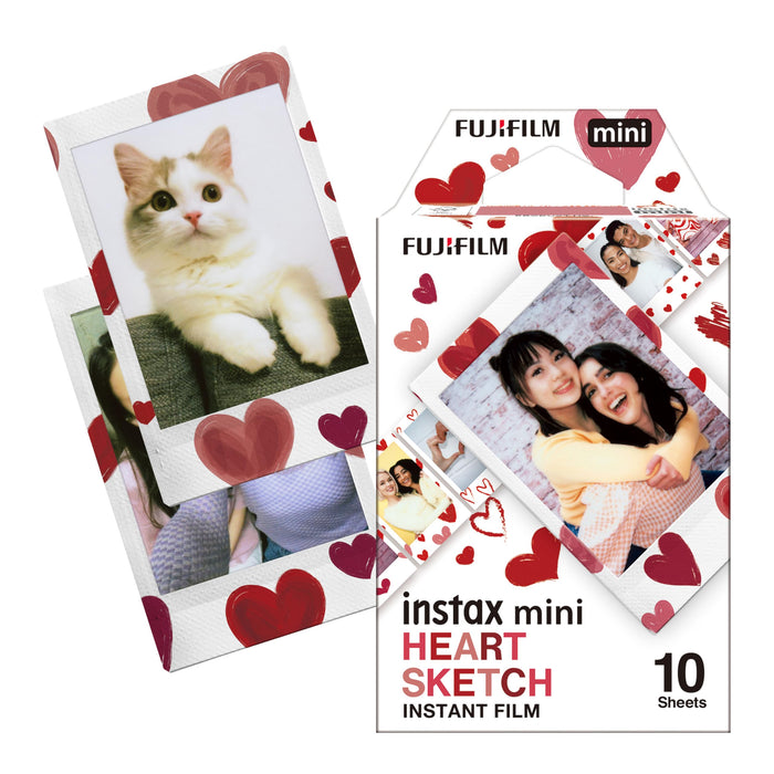 instax mini film 10 shot pack, HEARTS border