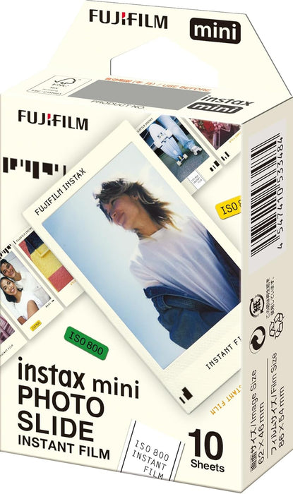 instax mini film, Photo Slide border design, 10 shot pack for use with all instax mini series instant cameras and printers