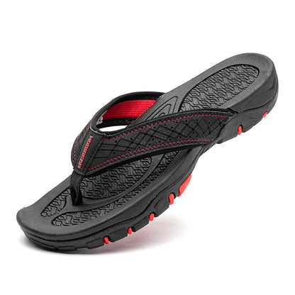 SUNRACE Women's Chanclas Clásicas Grandes Con Tendencia De Verano para Hombre, Rojo 2, 16 X-Wide Sandal, Black, Medium UK