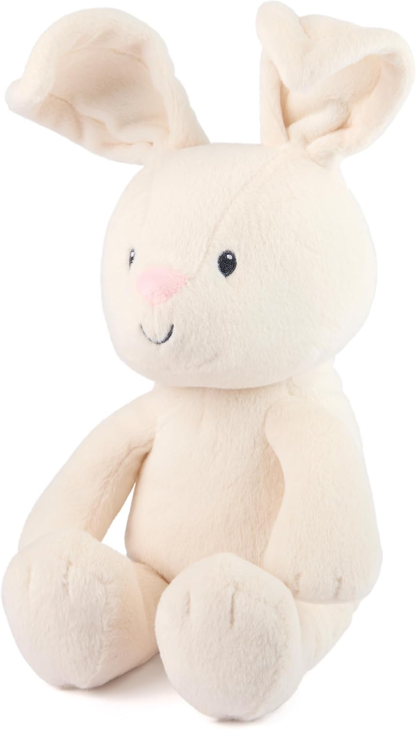 GUND Baby Peek-a-Boo Flora Bunny Plush, Bunny Rabbit Stuffed Animal, Baby Toy for Ages 0 and Up, Cream, 18 cm
