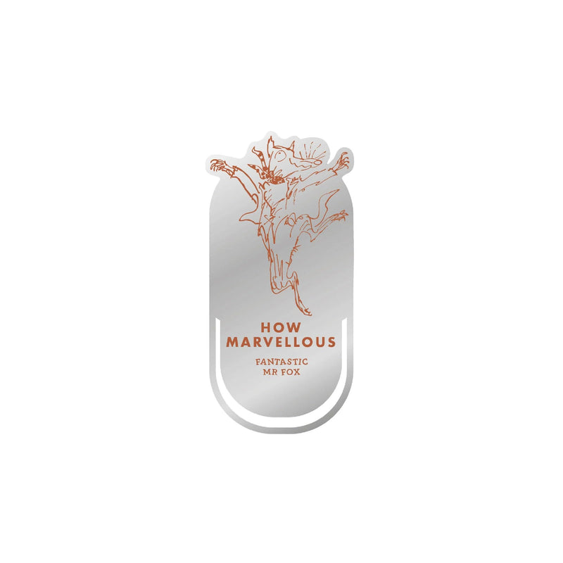Half Moon Bay How Marvelous - Fantastic Mr Fox - Roald Dahl Bronze Tone 2.8 x 2.1 Inch Zinc Alloy/Enamel Bookmark Paper Clip