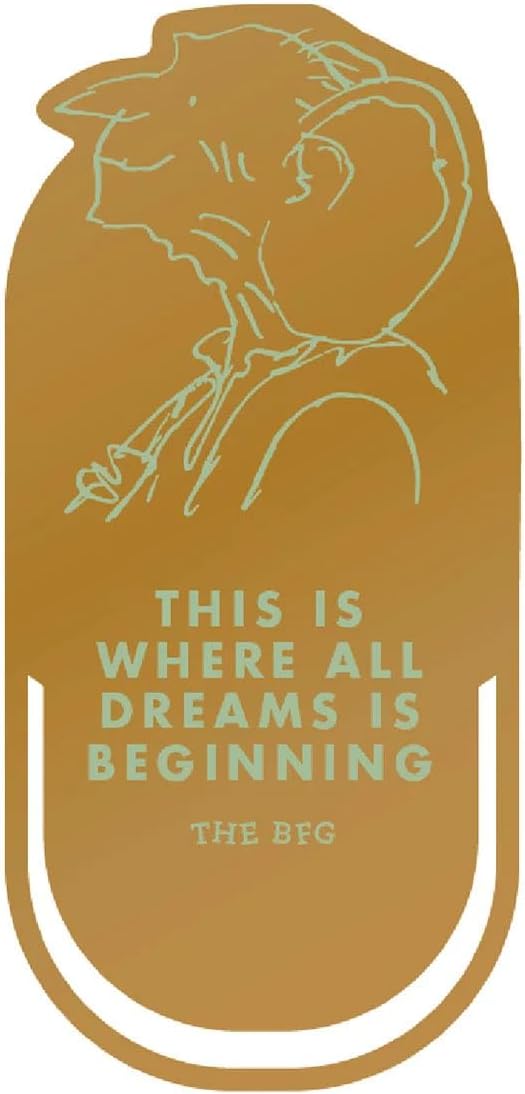 Half Moon Bay Dreams is Beginning - Roald Dahl - The BFG Bronze Tone 2.8 x 2.1 Inch Zinc Alloy/Enamel Bookmark Paper Clip