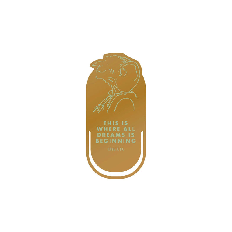 Half Moon Bay Dreams is Beginning - Roald Dahl - The BFG Bronze Tone 2.8 x 2.1 Inch Zinc Alloy/Enamel Bookmark Paper Clip