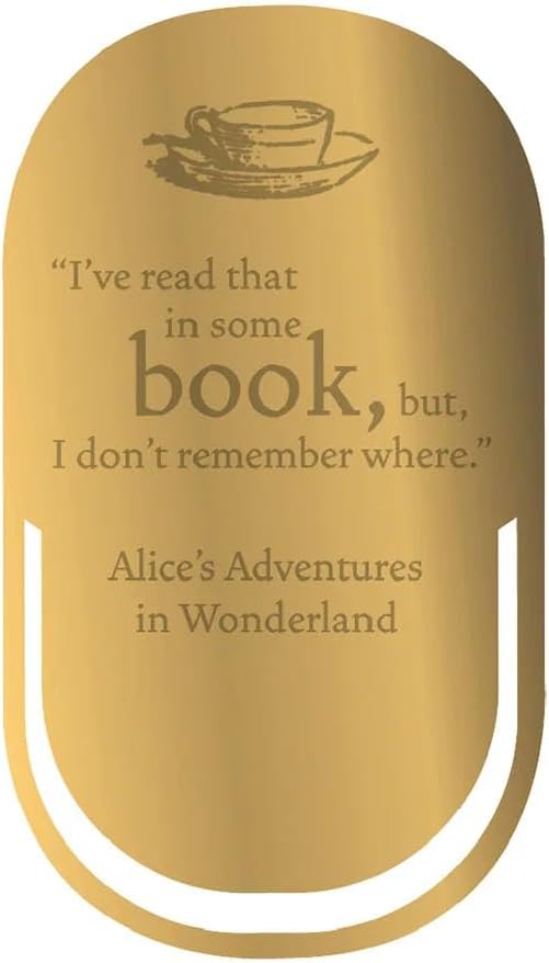 Half Moon Bay Alice in Wonderland Metal Bookmark | Book Markers for Women & Teacher | Alice in Wonderland Gifts & Gifts for Book Lovers | Reading Accessories & Bookish Gifts